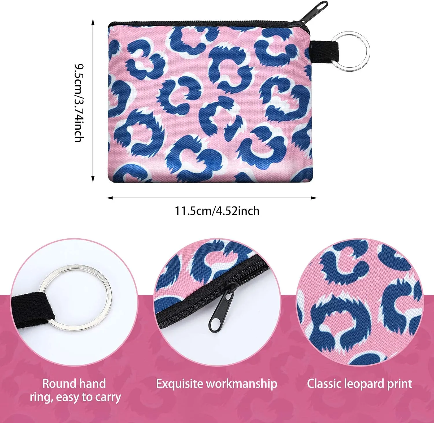10 Pieces Small Coin Purse Boho Change Purse Pouch Mini Wallet Coin Bag with Zipper Exquisite Present for Women Girls on Valentine's Day
