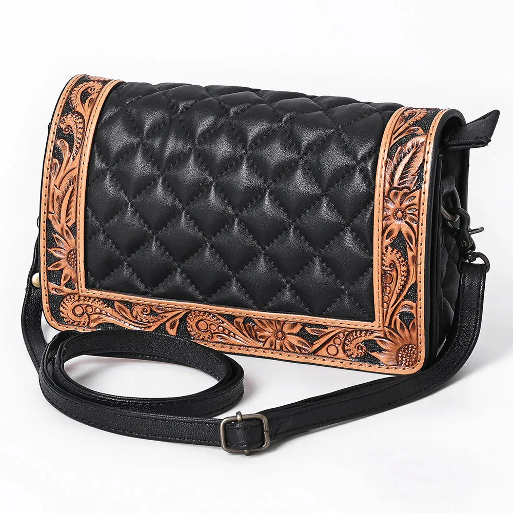 Aliante Hand Tooled Leather Crossbody Purse