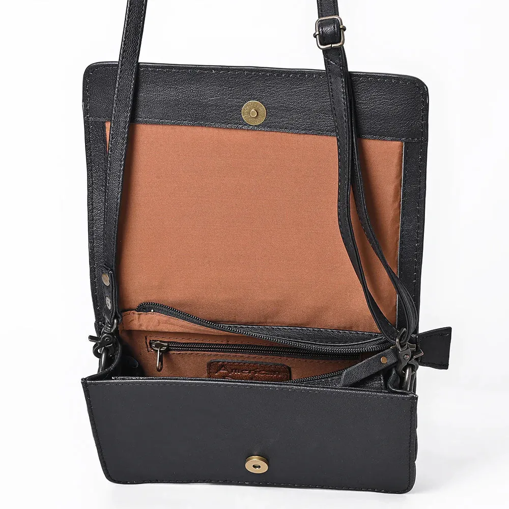 Aliante Hand Tooled Leather Crossbody Purse