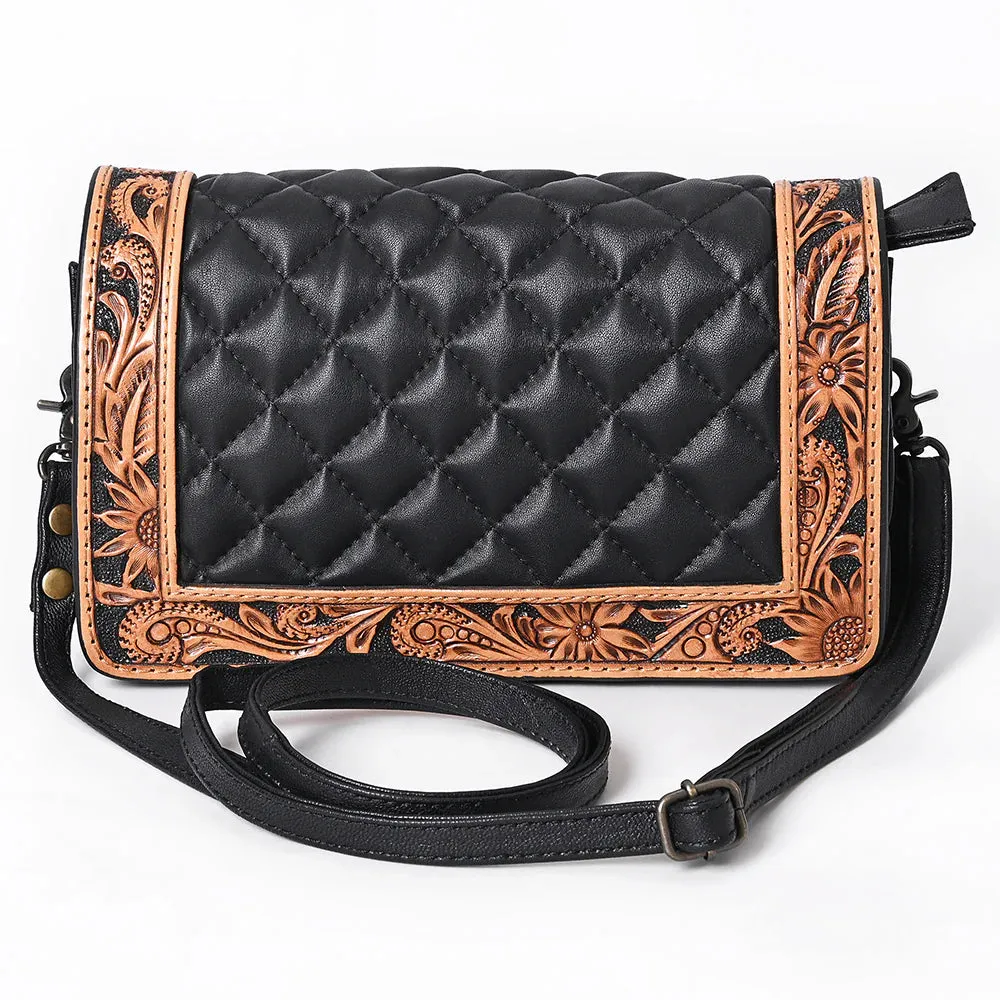 Aliante Hand Tooled Leather Crossbody Purse