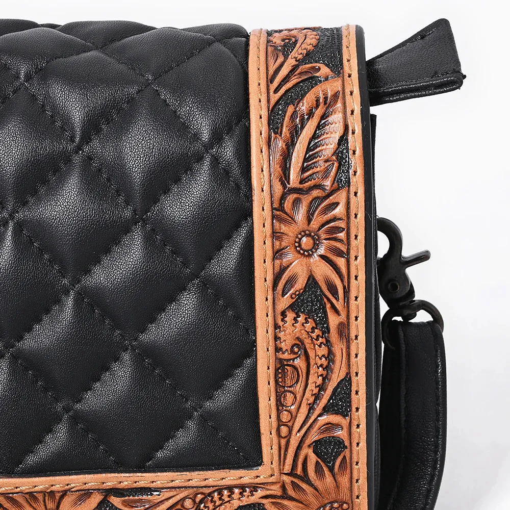 Aliante Hand Tooled Leather Crossbody Purse