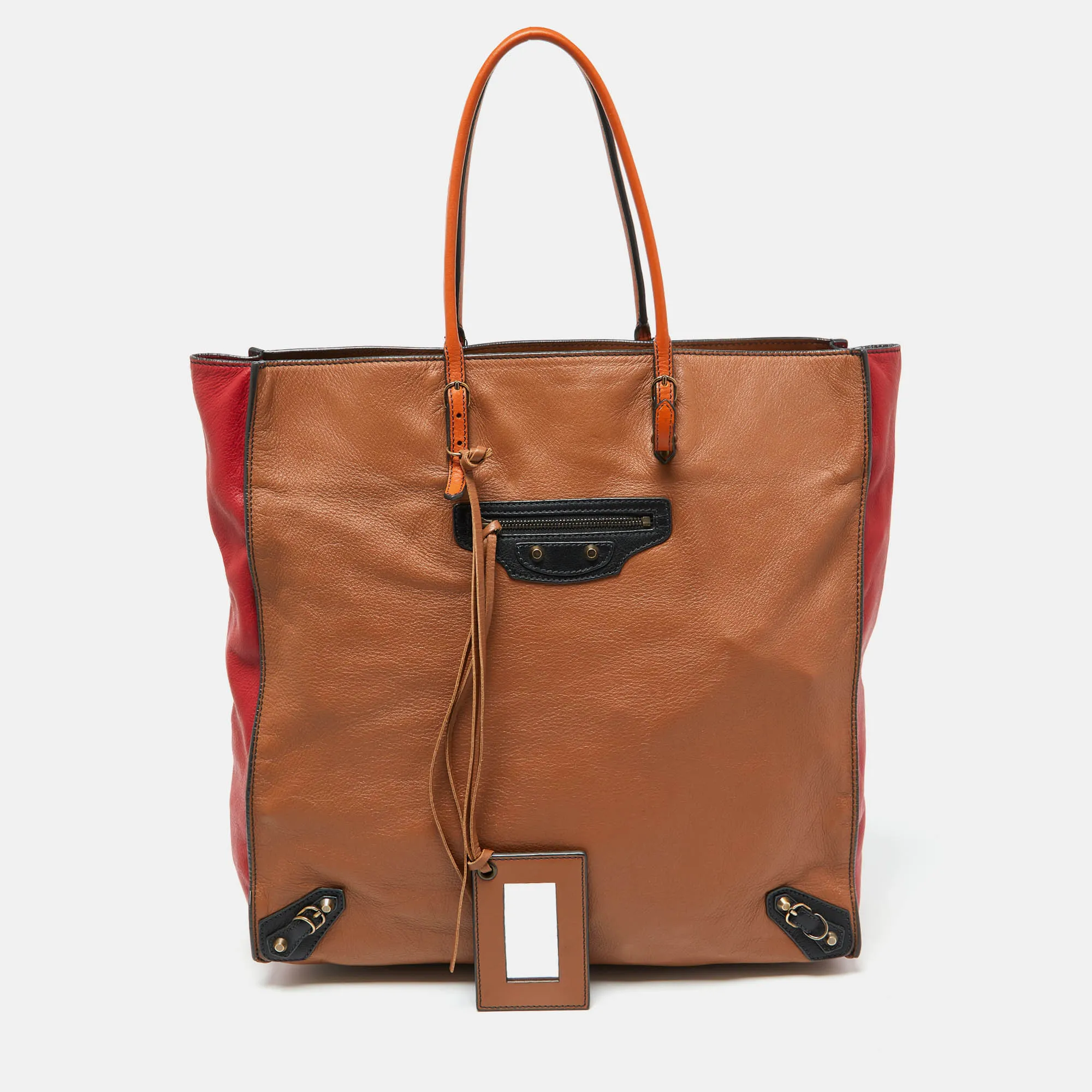 Balanciaga Multicolor Leather Papier A5 Tote