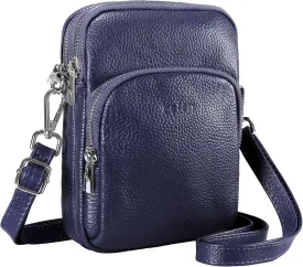 befen Small Genuine Leather Crossbody Bag for Women Trendy Crossbody Purses with RFID Blocking Card Slots