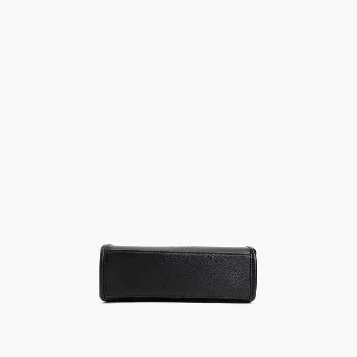 Black Kate Wooden Handle Western Strap Satchel