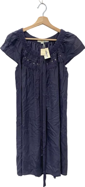 Boden Purple Beaded Silk Dress UK 14