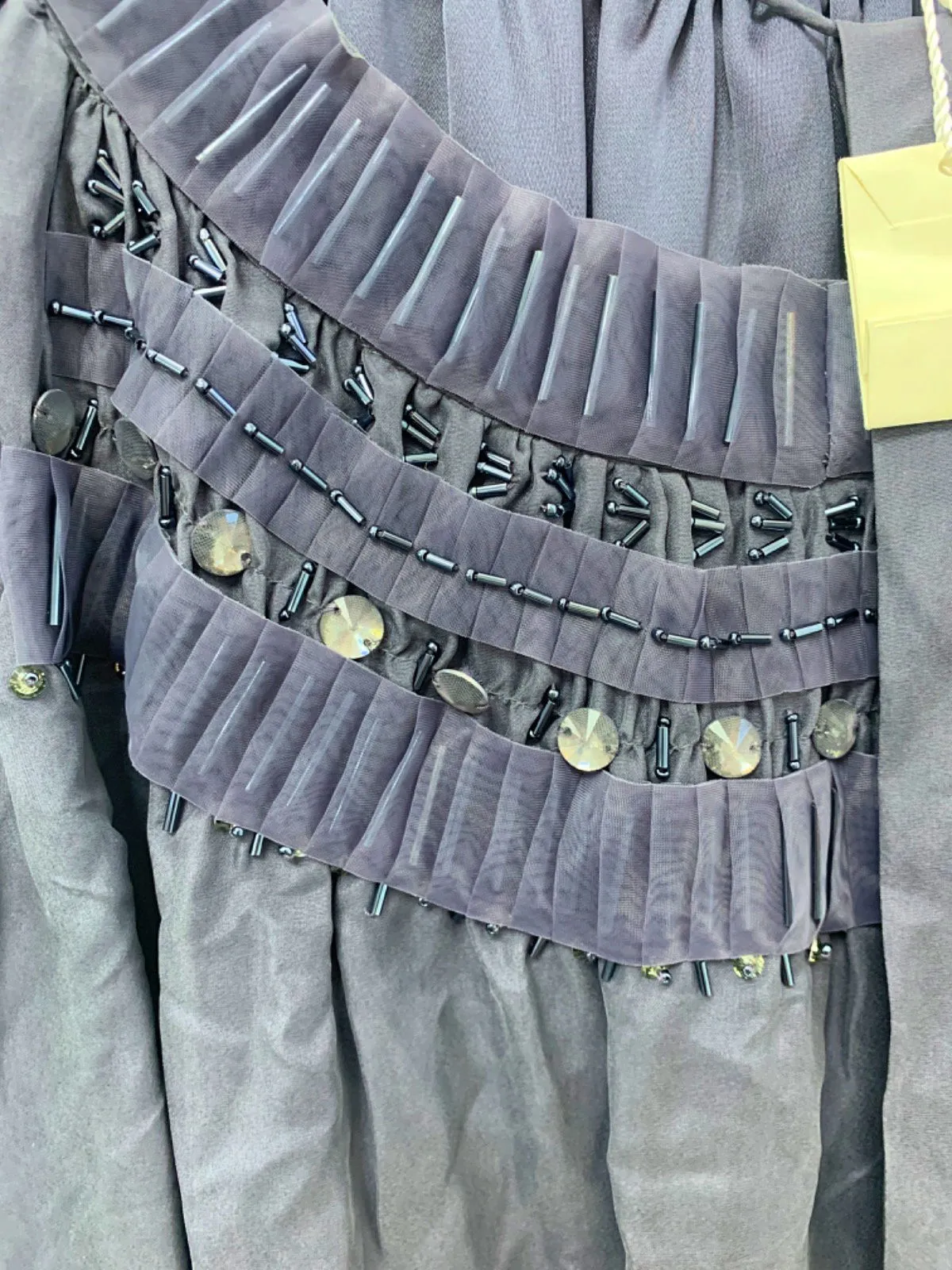 Boden Purple Beaded Silk Dress UK 14