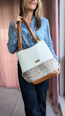 Camden Bucket Bag (Gaudalupe by Shamballa) White
