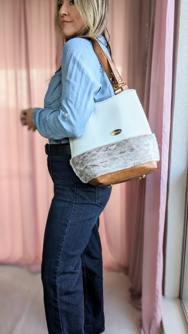 Camden Bucket Bag (Gaudalupe by Shamballa) White