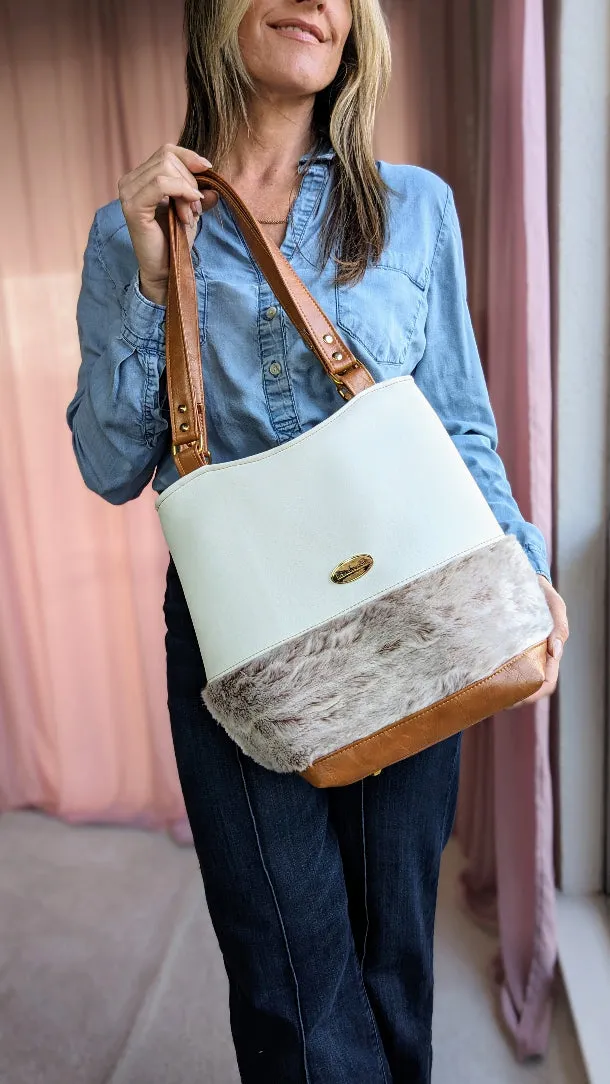 Camden Bucket Bag (Gaudalupe by Shamballa) White