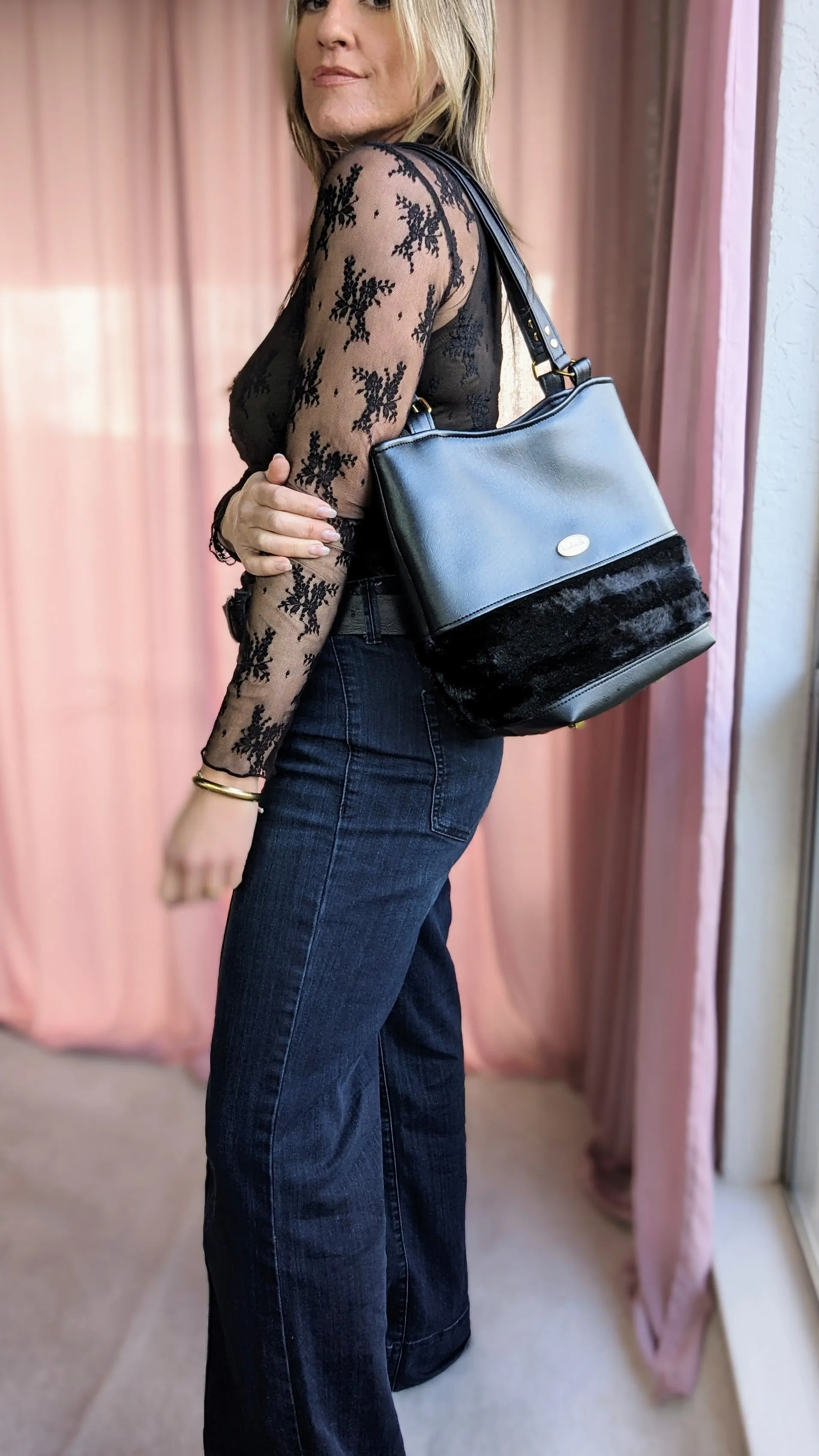 Camden Bucket Bag (Guadalupe by Shamballa) Black