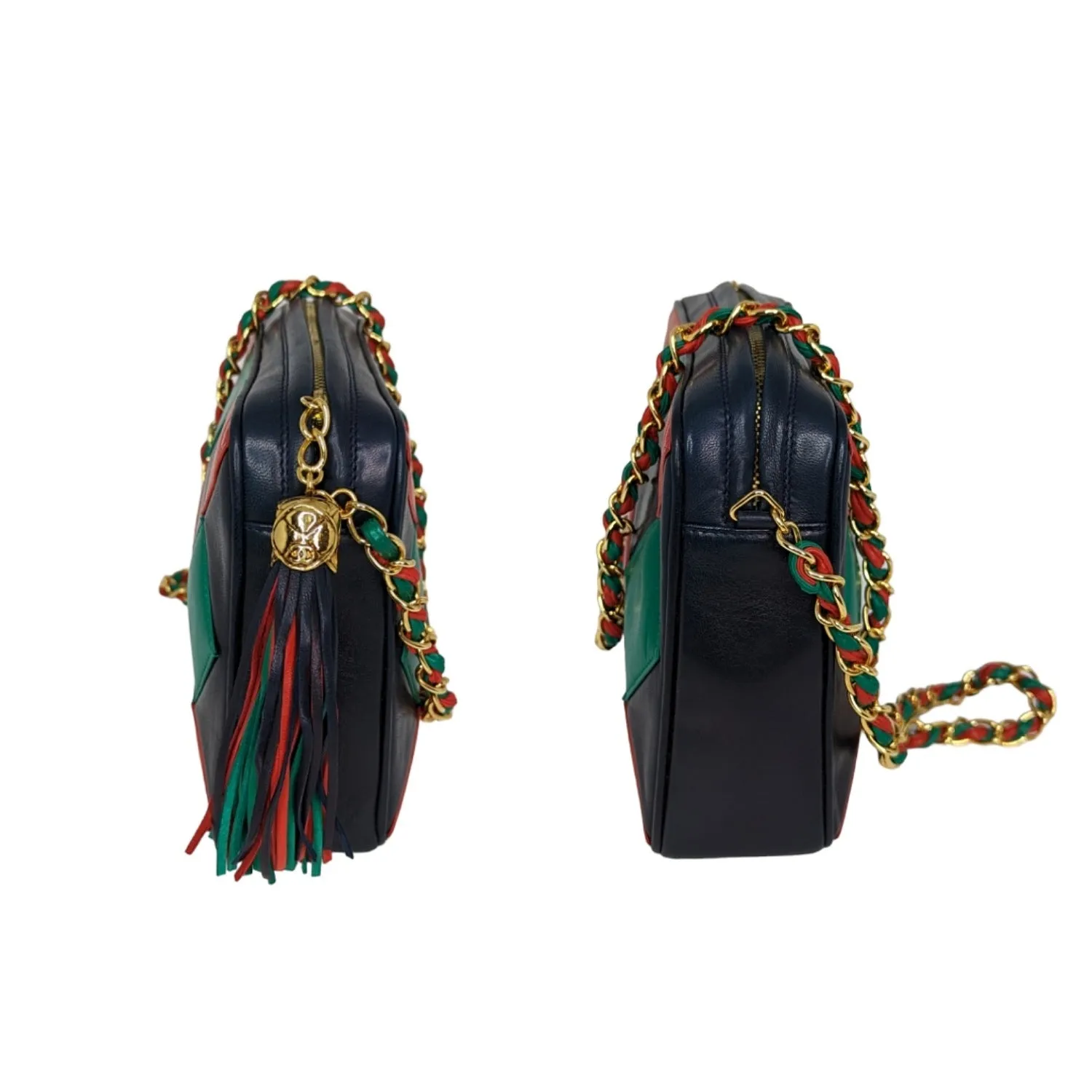 Chanel bag Vintage Harlequin Tassel Camera Shoulder Bag