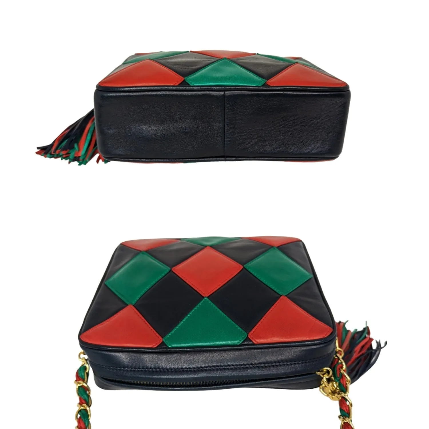 Chanel bag Vintage Harlequin Tassel Camera Shoulder Bag