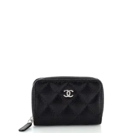 CHANEL CC Zip Coin Purse Quilted Caviar Small