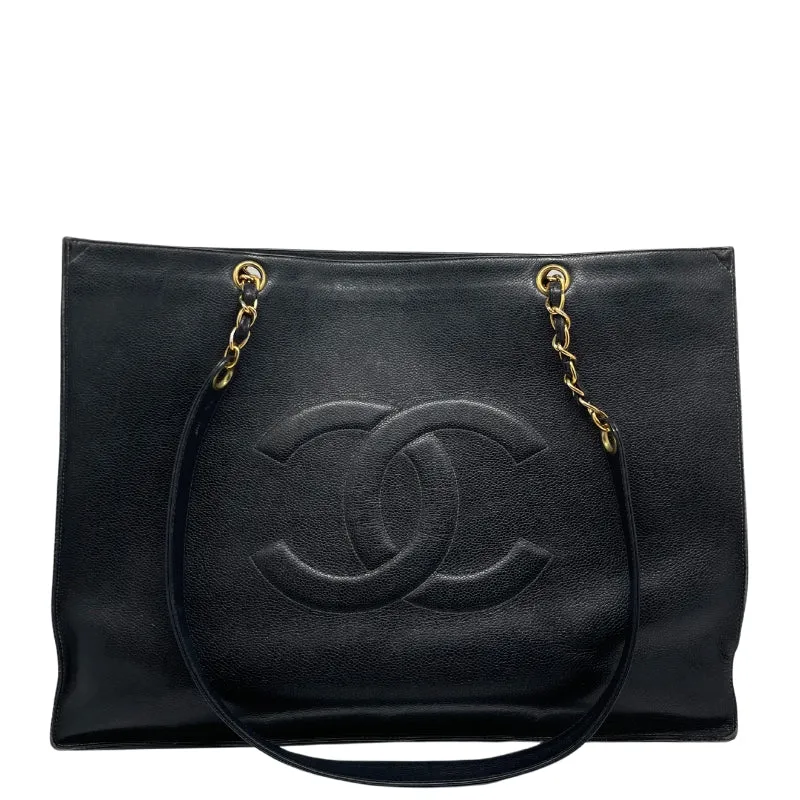 Chanel Vintage CC Caviar Chain Tote XL