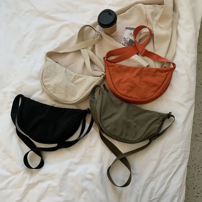 Compact Vintage Nylon Messenger Bag - Fanny Packs for Women