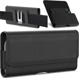 CoverON Holster for Google Pixel 9 Pro XL 9a / 8 Pro 7 Pro 6 Pro/Pixel 7 6 5A 4A 4 XL, Cell Phone Case Belt Clip Magnetic Close Carrying Leather Pouch (Fits with Otterbox or Any Case on)