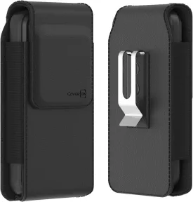 CoverON Holster for Google Pixel 9 Pro XL 9a / 8 Pro 7 Pro 6 Pro/Pixel 7 6 5A 4A 4 XL, Cell Phone Case Belt Clip Magnetic Close Carrying Vertical Leather Pouch (Fits with Otterbox or Any Case on)