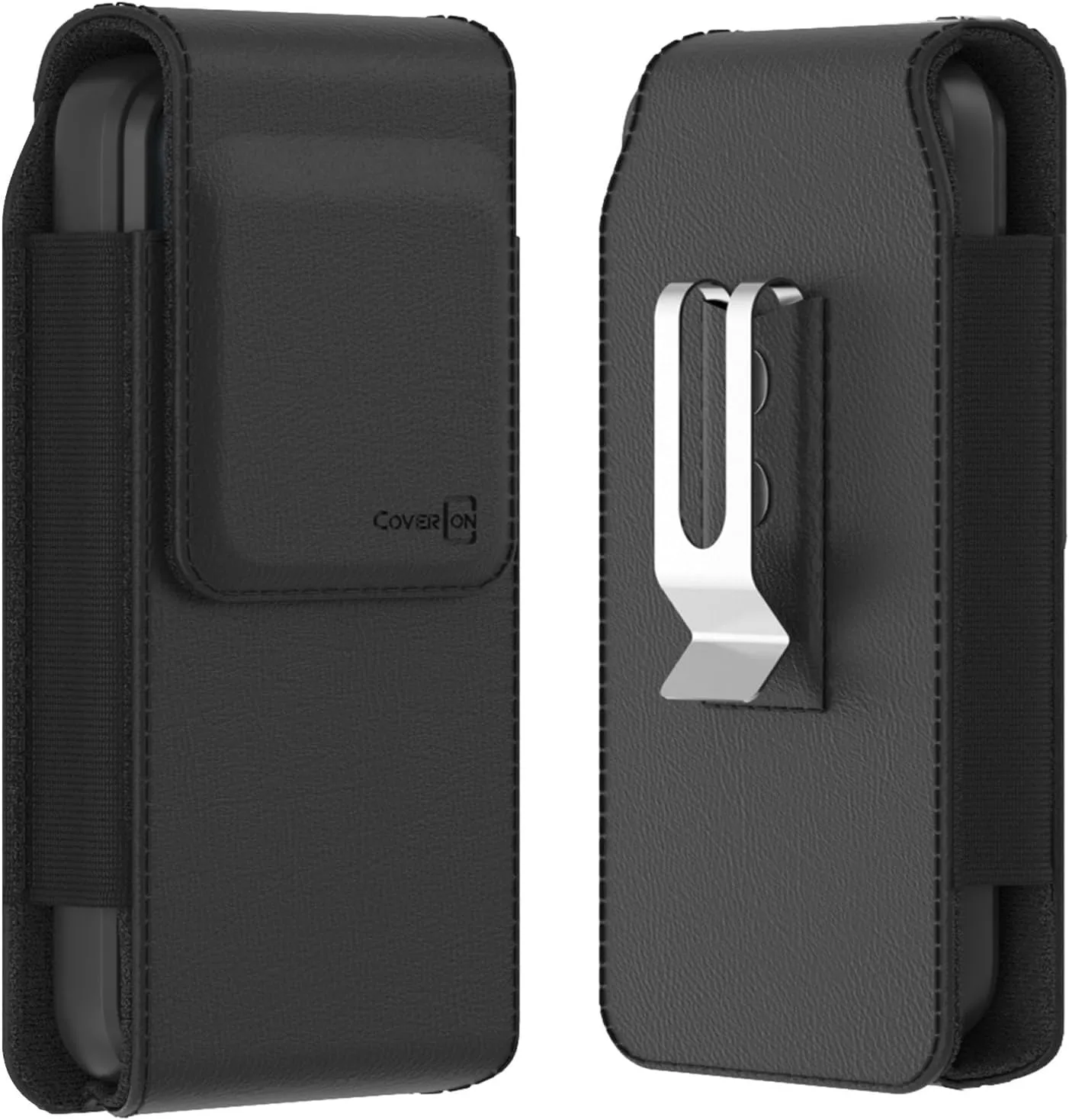 CoverON Holster for Google Pixel 9 Pro XL 9a / 8 Pro 7 Pro 6 Pro/Pixel 7 6 5A 4A 4 XL, Cell Phone Case Belt Clip Magnetic Close Carrying Vertical Leather Pouch (Fits with Otterbox or Any Case on)