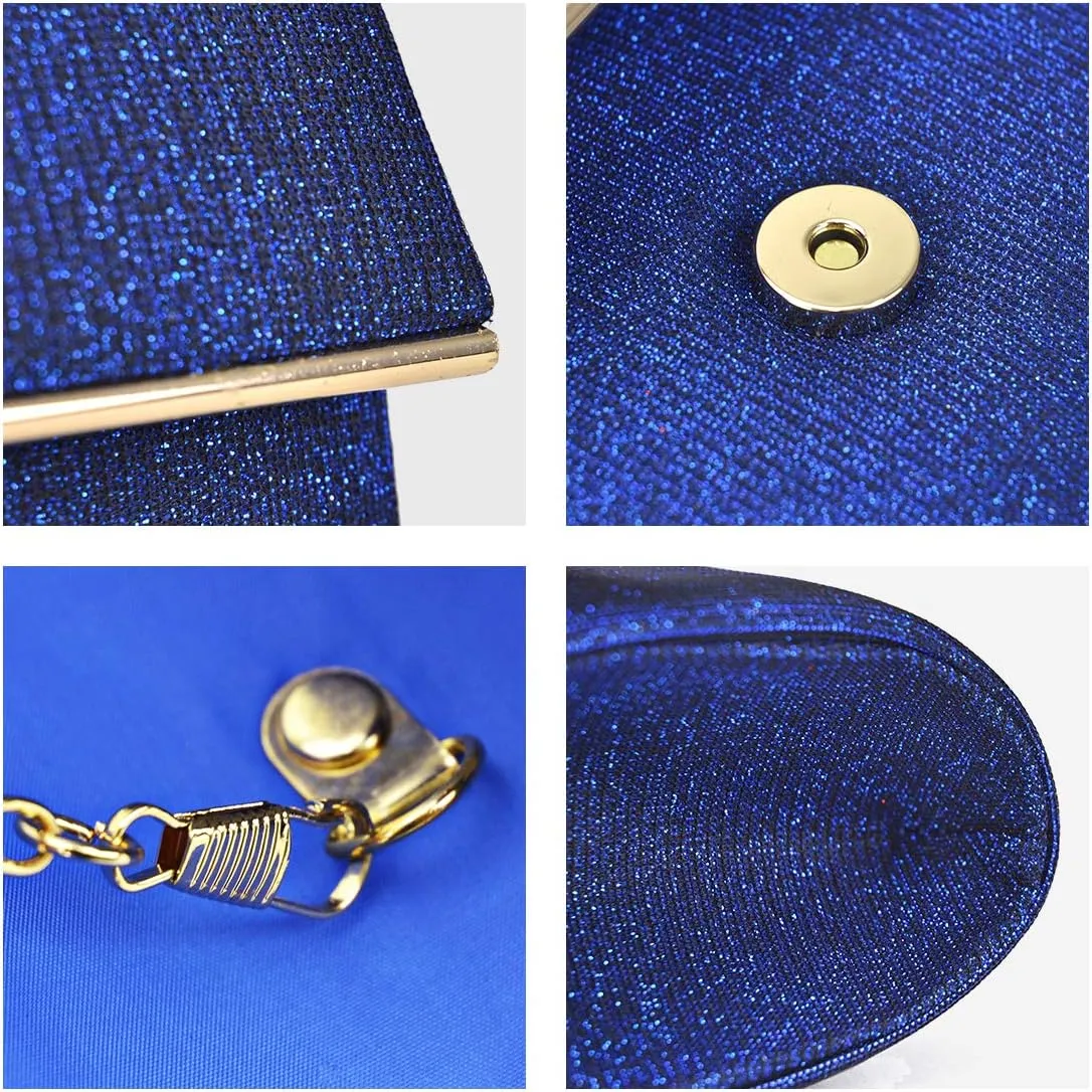 Dasein Women's Evening Bag Glitter Clutch Wedding Bridal Purse Sparkle Cocktail Party Prom Handbag