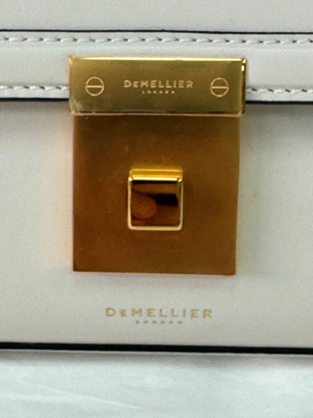 Demellier London Ivory Paris leather Maxi Clutch bag