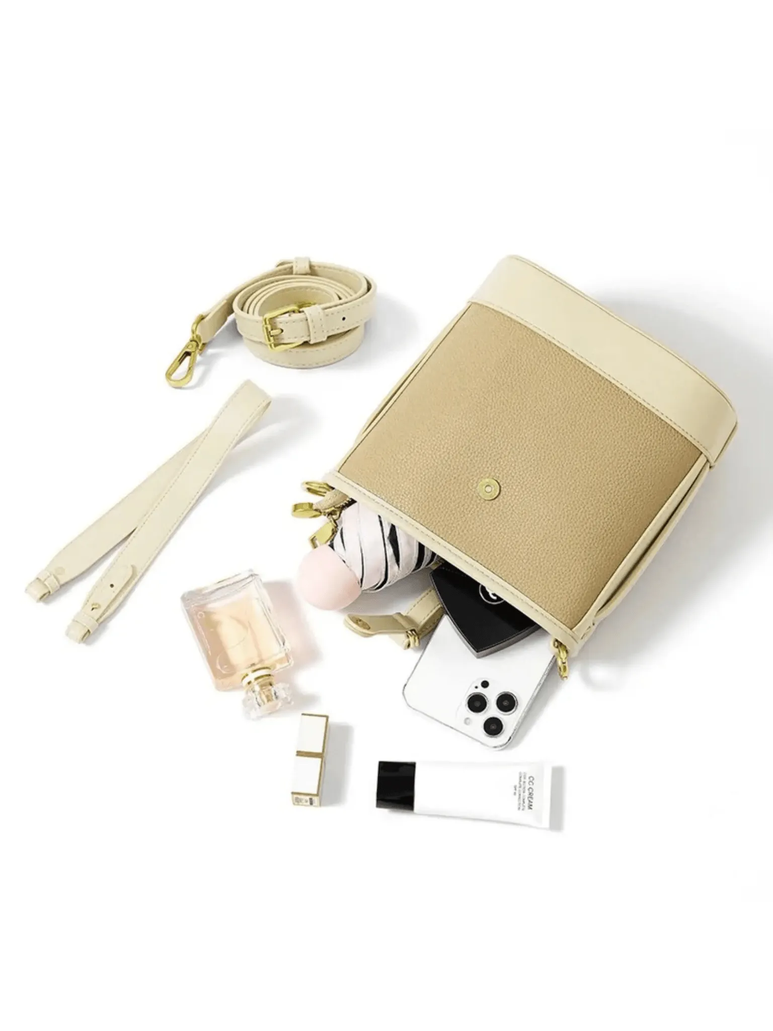 Emilia | Two-Tone Bucket Bag