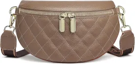 Eslcorri Small Crossbody Sling Bag for Women Trendy - Fanny Packs Leather Chest Belt Bum Bag Anti Theft Purse for Travel