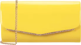 Faux Patent Leather Clutch Bag Women Evening Handbag Envelope Purse for Wedding Prom Party