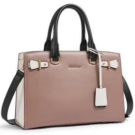 Genuine Leather Satchel Crossbody - Pink for Christmas