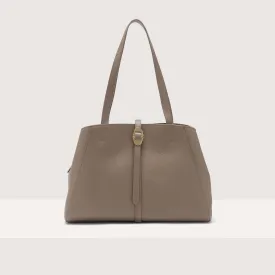 Grained Leather Tote Bag Chara Large