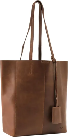 Gusti Leather Tote Bag - Cassidy, Genuine Cowhide, Shoulder Bag for Women, Fits 15 Laptop & A4, Magnet Closure, 13L