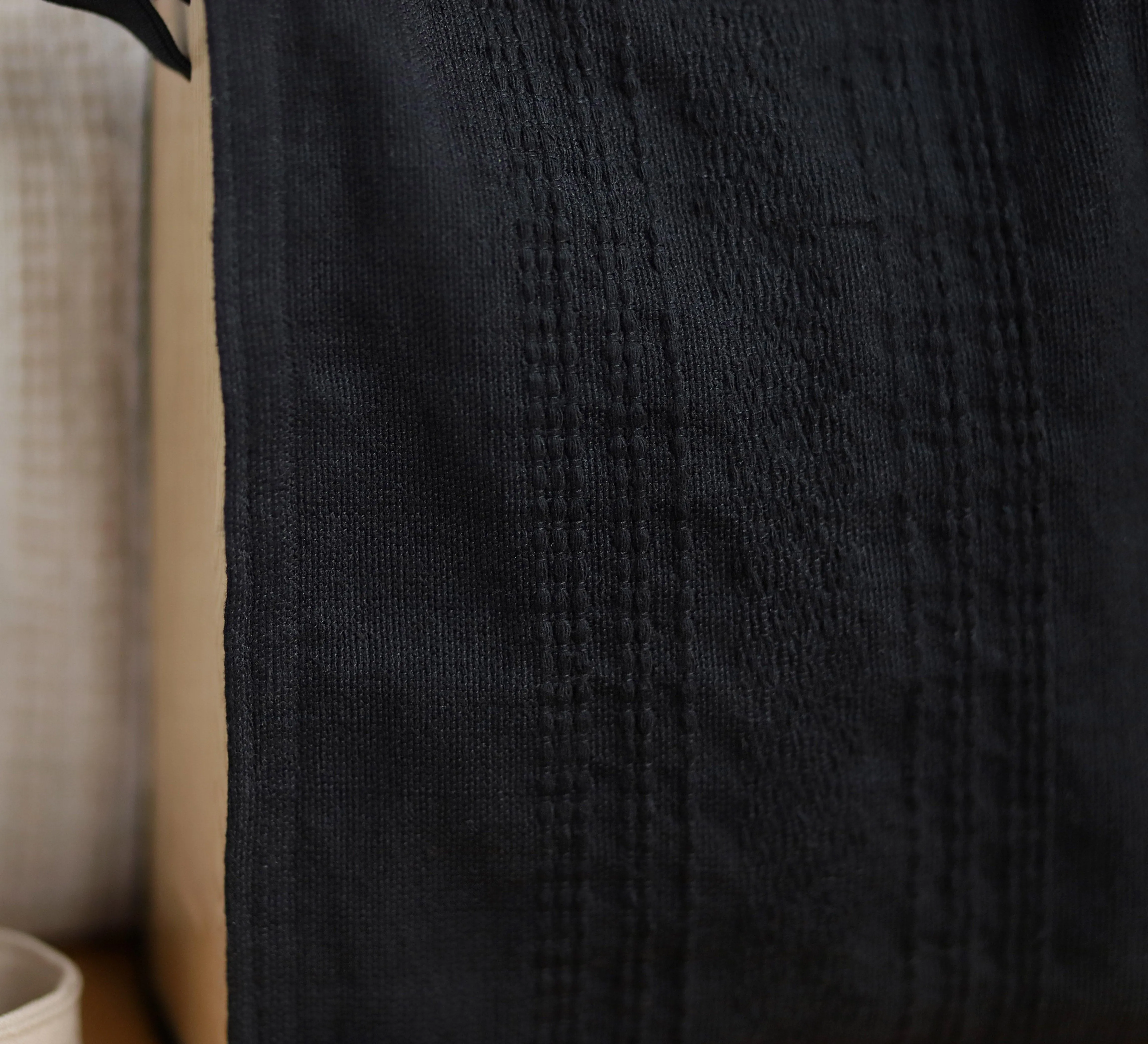 Handcrafted loom bags with vintage exotic wood. Handicraft tote bag from mexican master weaver and vintage recovered exotic wood