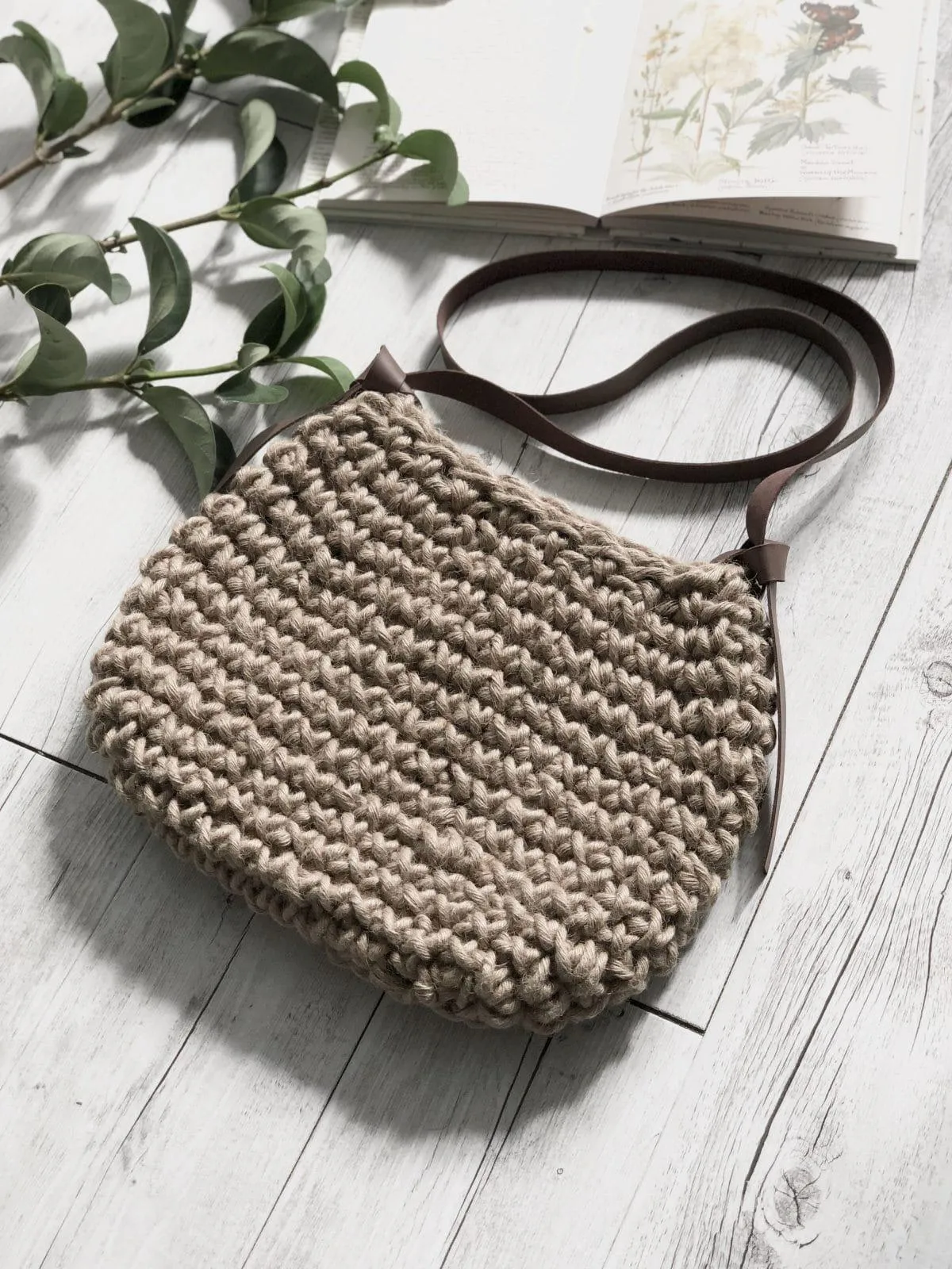 Handmade Natural Fibre Vegan Minimalist Crossbody Handbag