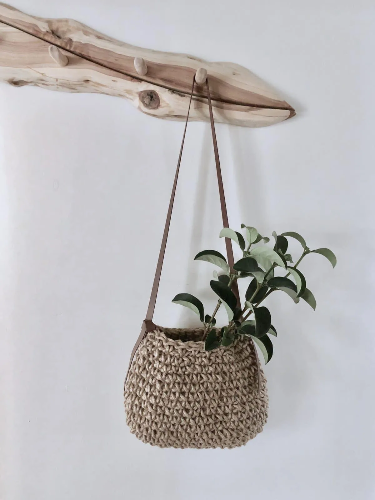 Handmade Natural Fibre Vegan Minimalist Crossbody Handbag