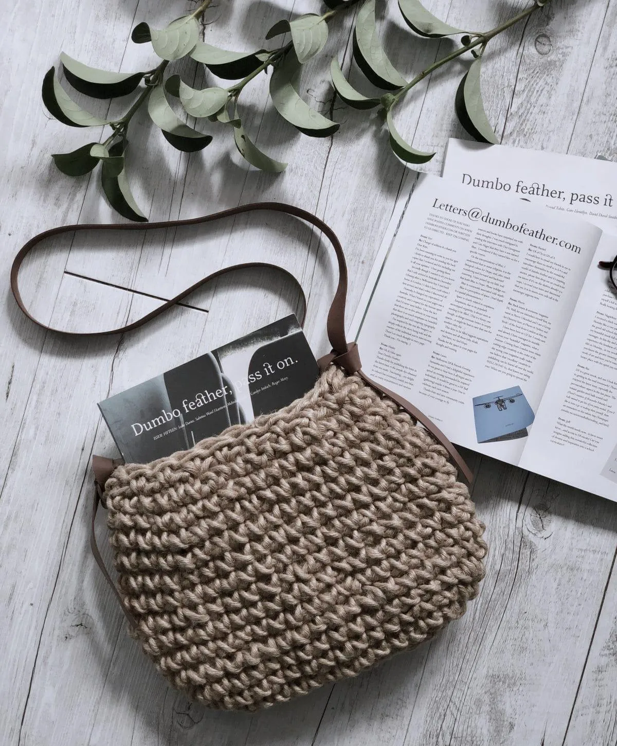 Handmade Natural Fibre Vegan Minimalist Crossbody Handbag