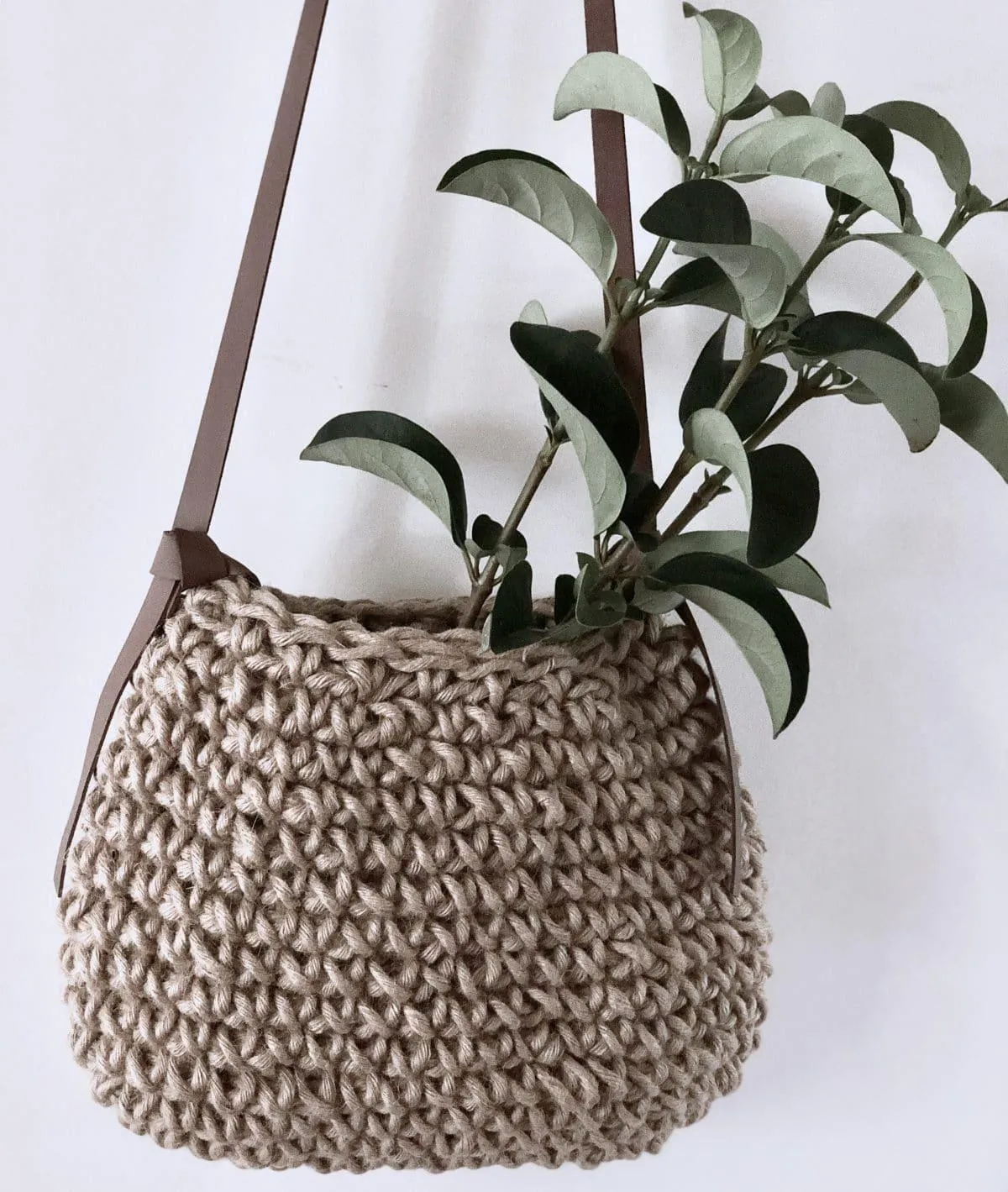 Handmade Natural Fibre Vegan Minimalist Crossbody Handbag