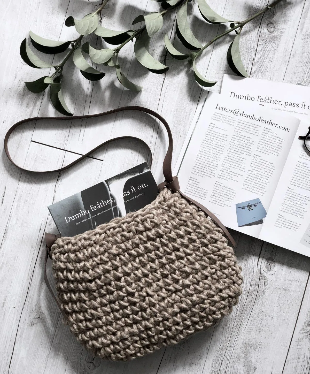 Handmade Natural Fibre Vegan Minimalist Crossbody Handbag