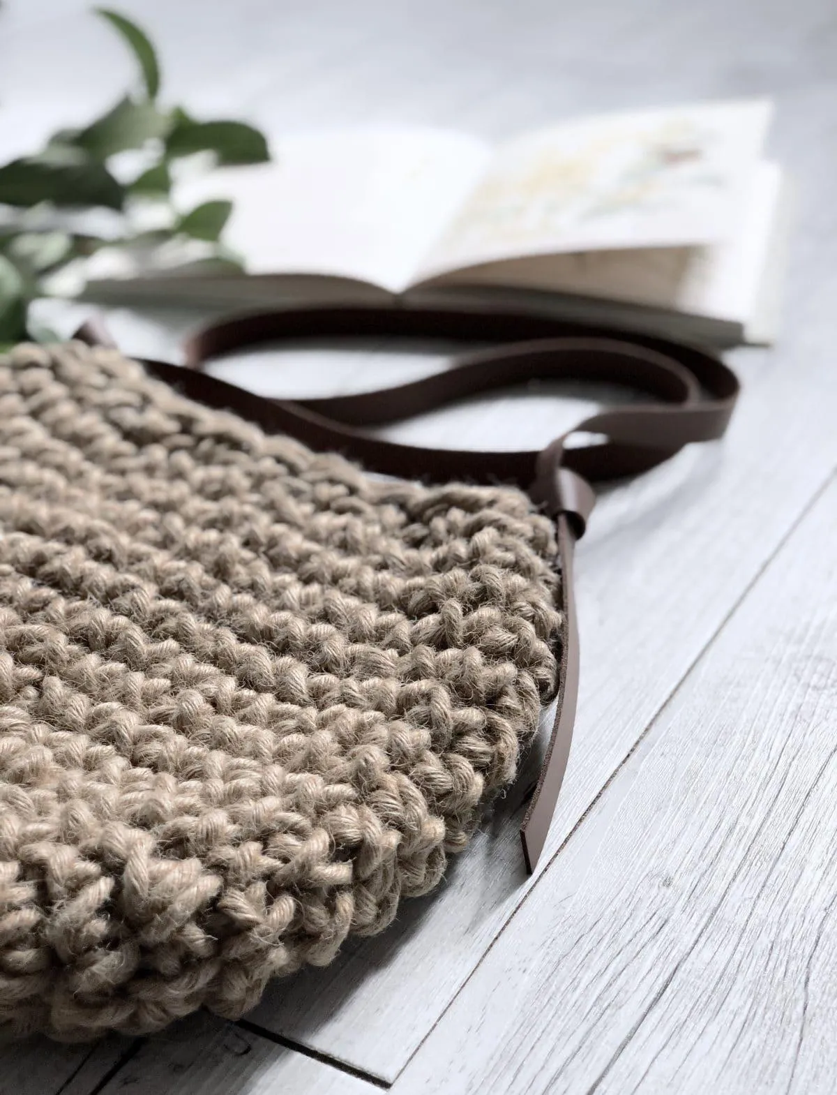Handmade Natural Fibre Vegan Minimalist Crossbody Handbag