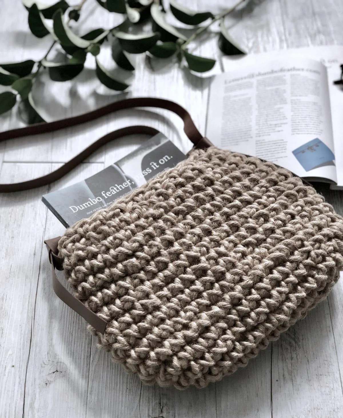 Handmade Natural Fibre Vegan Minimalist Crossbody Handbag