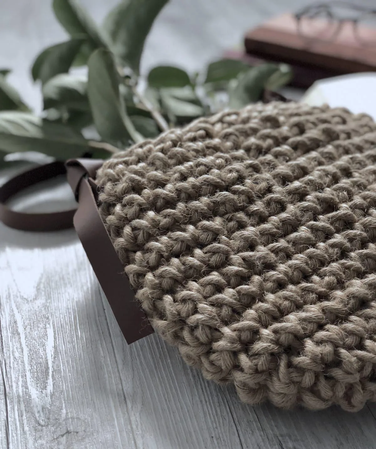 Handmade Natural Fibre Vegan Minimalist Crossbody Handbag