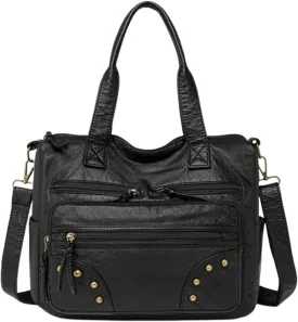 Hobo Handbag and Purses for Women,Top Handle Satchel Purse Tote Shoulder Bags Faux Leather for Ladies