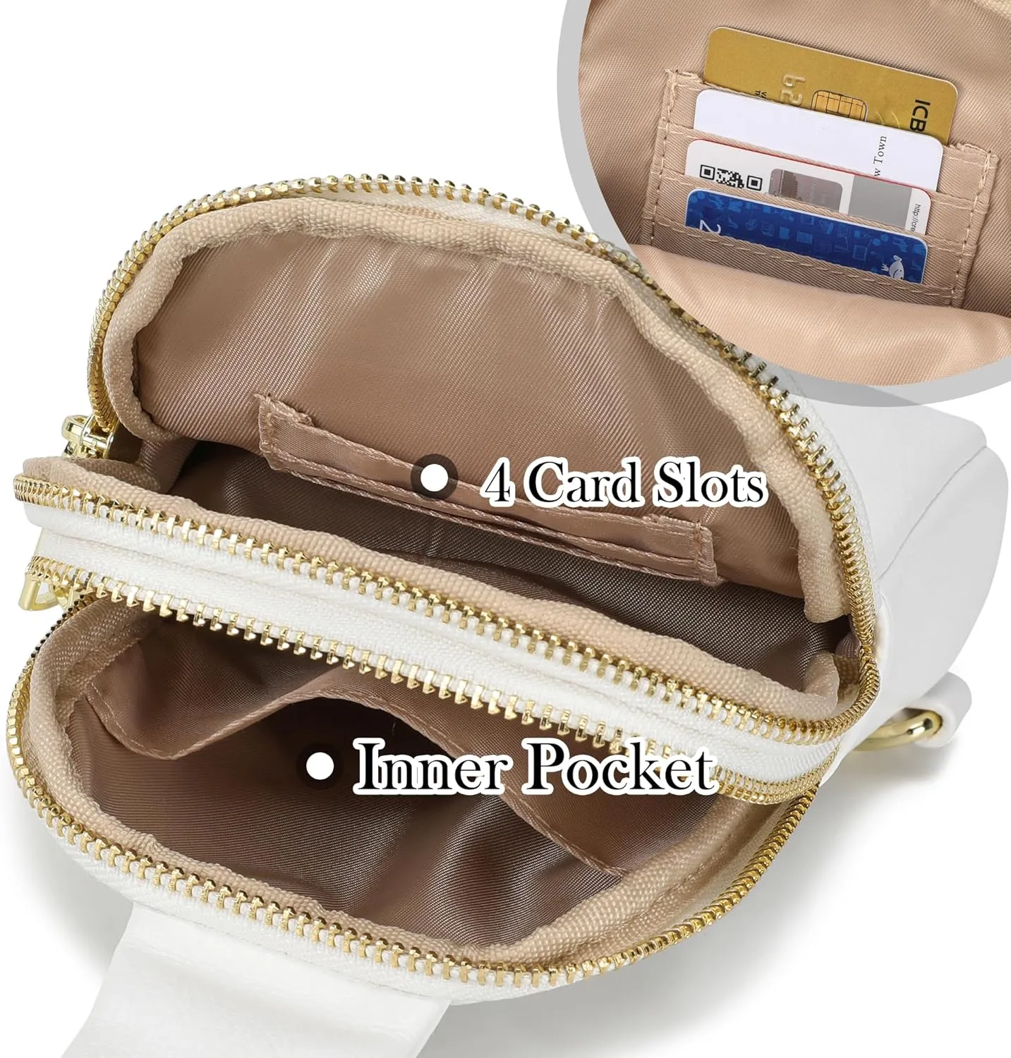 INICAT Small Crossbody Sling Bags for Women Vegan Leather Cell Phone Purse Fanny Packs for Women Men