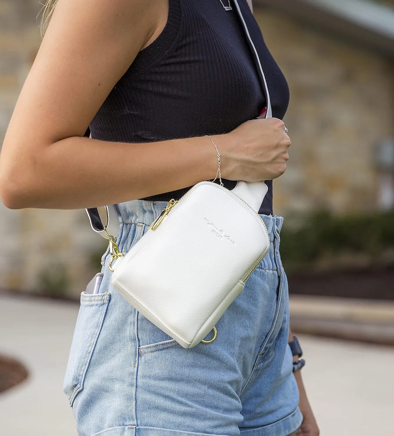 INICAT Small Crossbody Sling Bags for Women Vegan Leather Cell Phone Purse Fanny Packs for Women Men