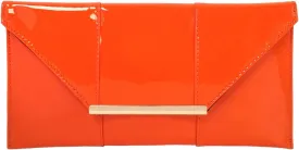 JNB Faux Patent Leather Envelope Candy Clutch