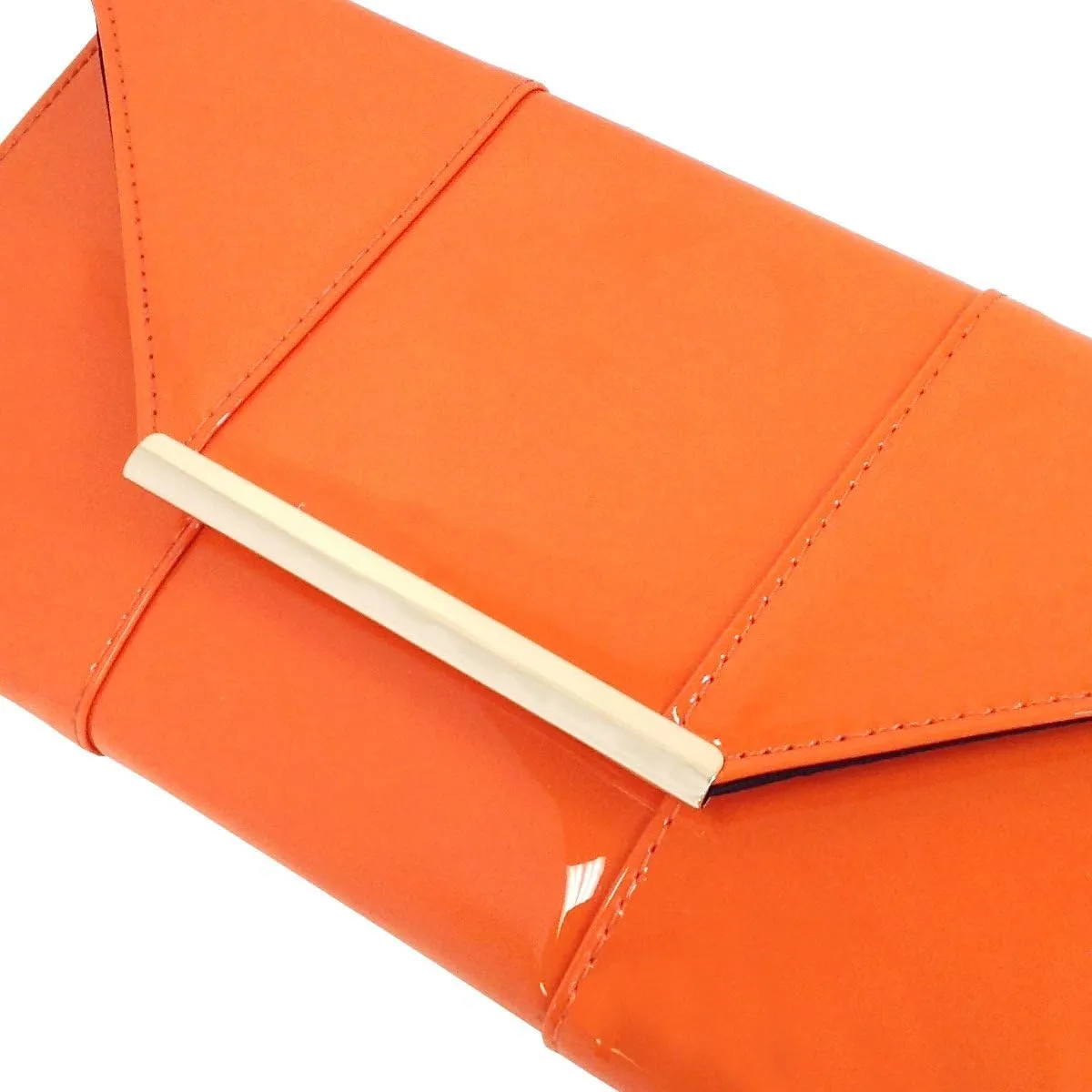 JNB Faux Patent Leather Envelope Candy Clutch