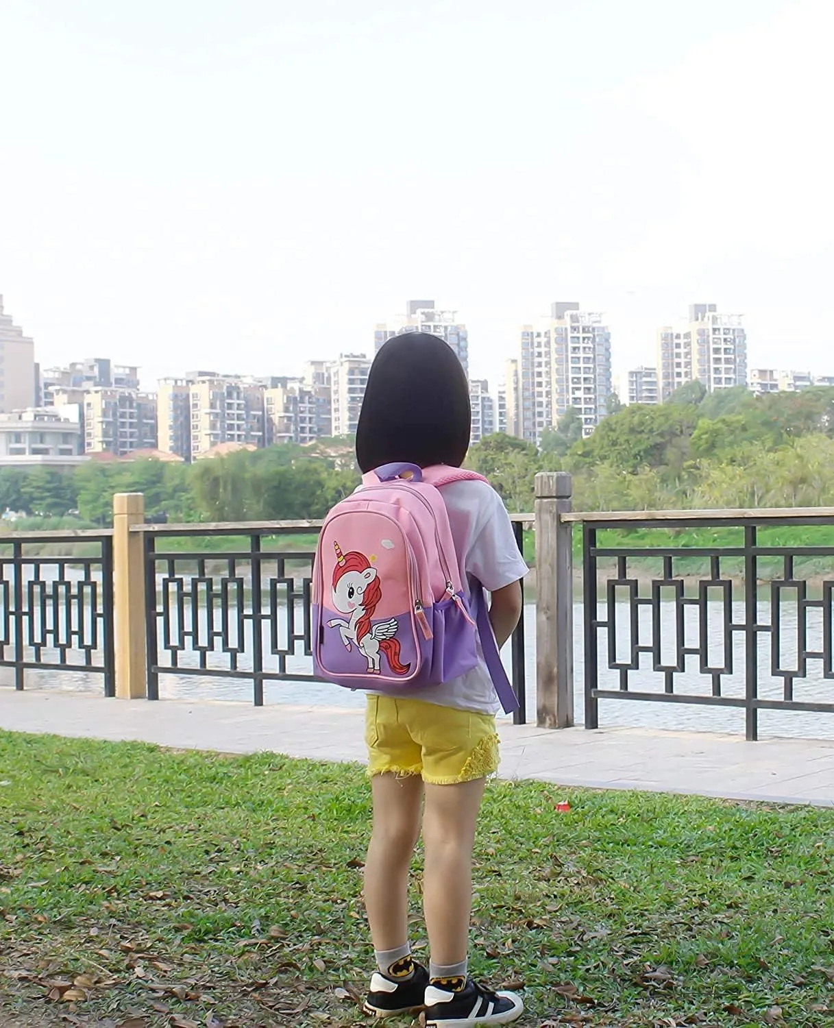 Kids Toddler Preschool Travel Backpack Cute Cartoon Daypack (Unicorn Pink and Purple)