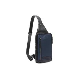 Leather Sling Bag Navy Salla