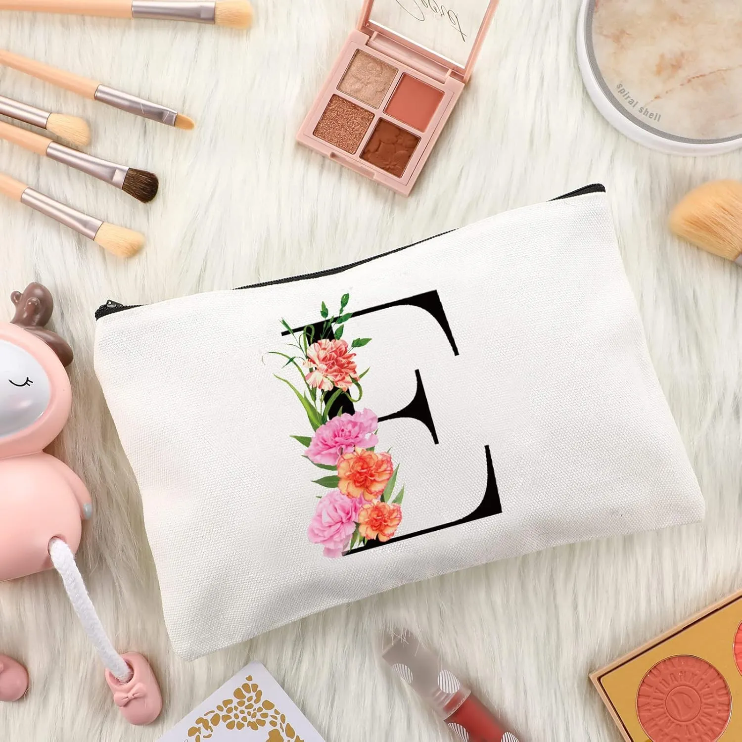Letter Initial Canvas Tote Bag Personalized Present Bag Gift for Mother's Day Bridesmaids Bride Birthday Wedding