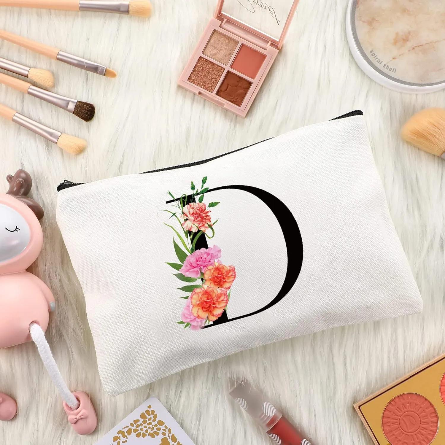 Letter Initial Canvas Tote Bag Personalized Present Bag Gift for Mother's Day Bridesmaids Bride Birthday Wedding