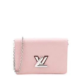 Louis Vuitton Rose Ballerine Epi Twist Belt Chain Wallet