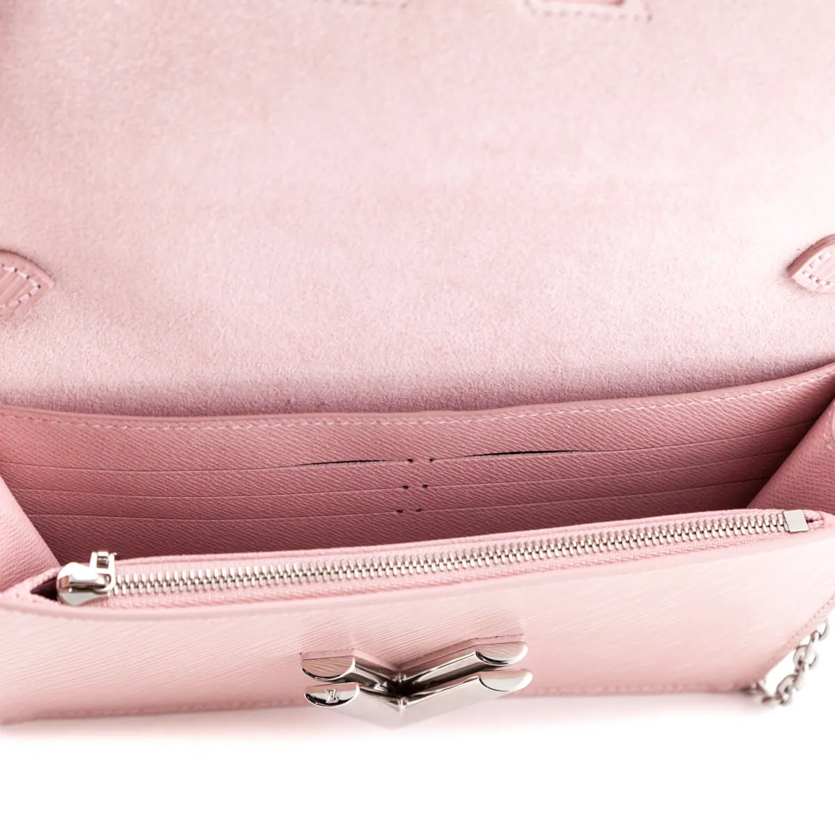 Louis Vuitton Rose Ballerine Epi Twist Belt Chain Wallet
